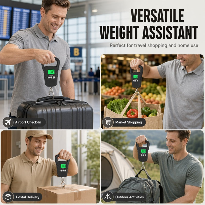 🧳 Digital Luggage Scale – Portable Handheld Travel Weight Scale