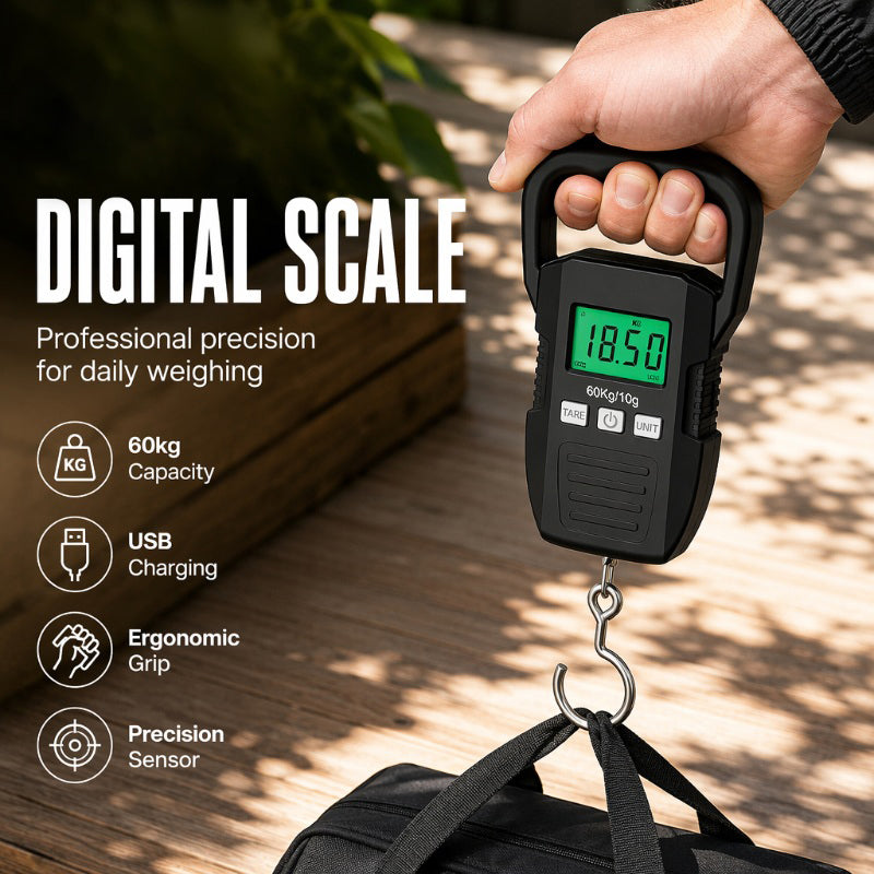 🧳 Digital Luggage Scale – Portable Handheld Travel Weight Scale